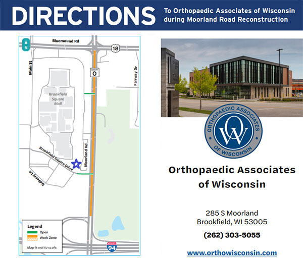 Directions to Orthopaedic Associates of Wisconsin